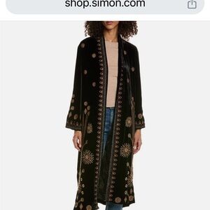 Stunning Johnny Was Plus Size Velvet Kimono